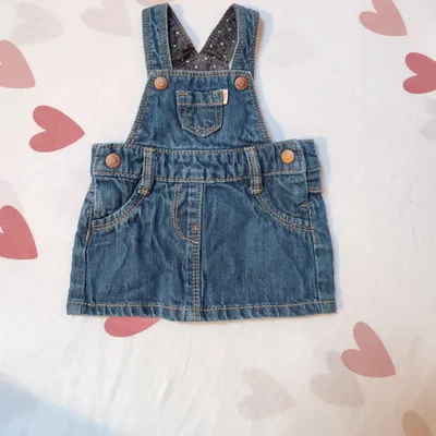 Robe salopette bébé fille - Jean - 1 mois - Très bon état - Kiabi